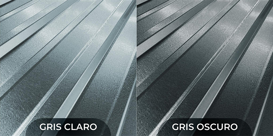 Decorpanel planchas metalicas gris claro gris oscuro