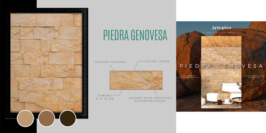 Piedra para pared Genovesa revestimientos